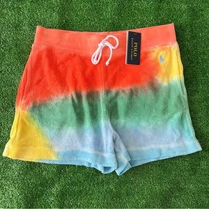 Polo Ralph Lauren Beach Tie-Dye Terry Cloth 3" Track Shorts Mens M ($98 MSRP)